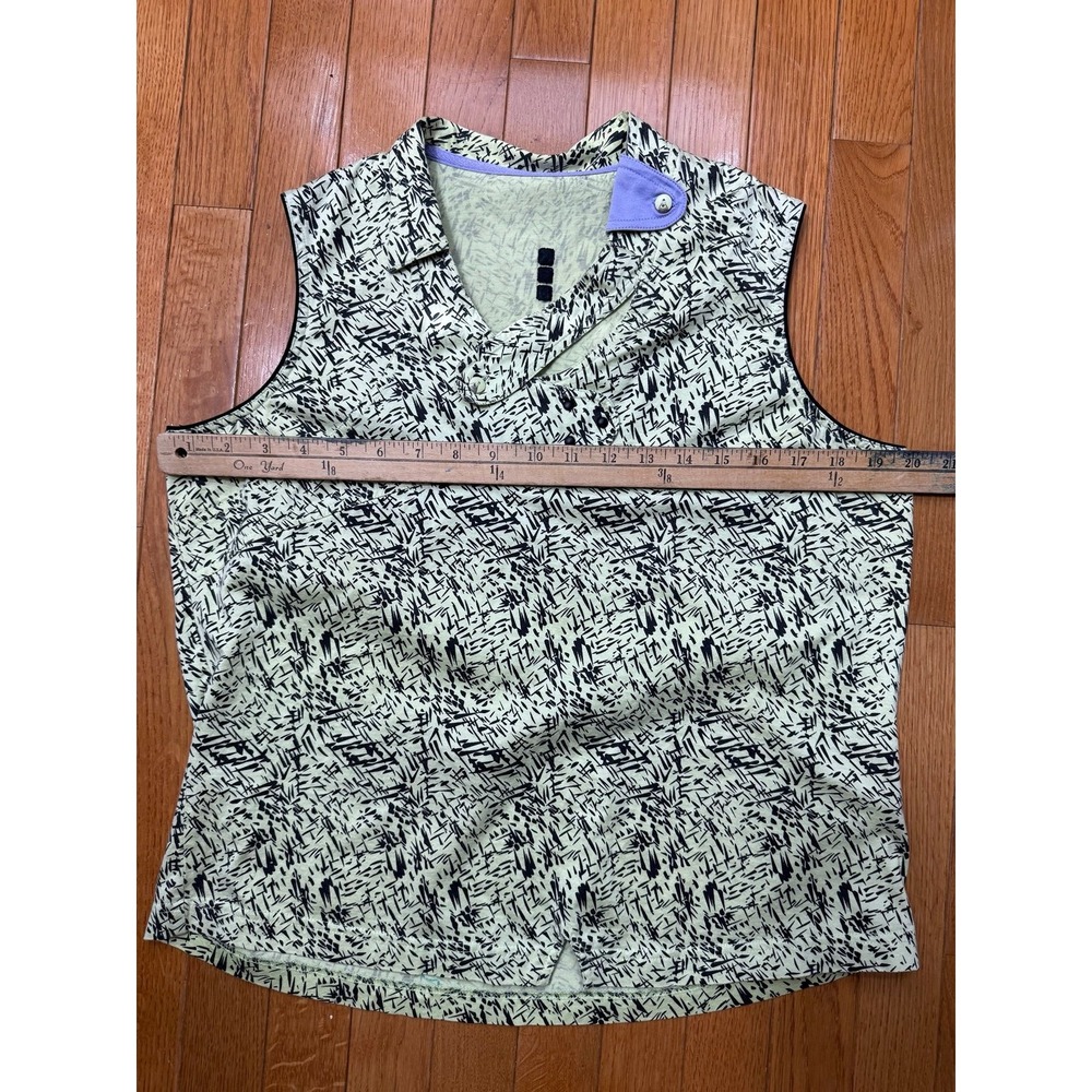 Vintage Jamie Sadock Geometric Asymmetrical Golf Top Large - Picture 6 of 7